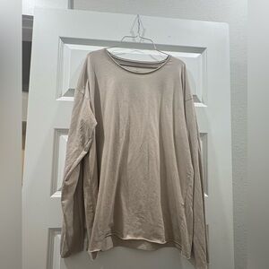 ALO Yoga Men's Beige Long Sleeve Shirt